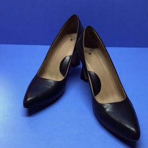 John Fluevog black 3 inch heels.
